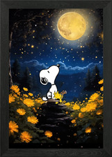 Snoopy and Woodstock under the