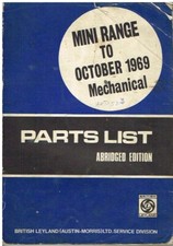AUSTIN MORRIS MINI 850 1000 COOPER/S ELF HORNET '59-69 MECHANICAL PARTSCATALOGUE