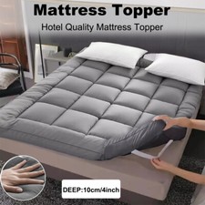 Hotel Quality Mattress Topper 10cm Deep Thick Single Double King Super All Sizes