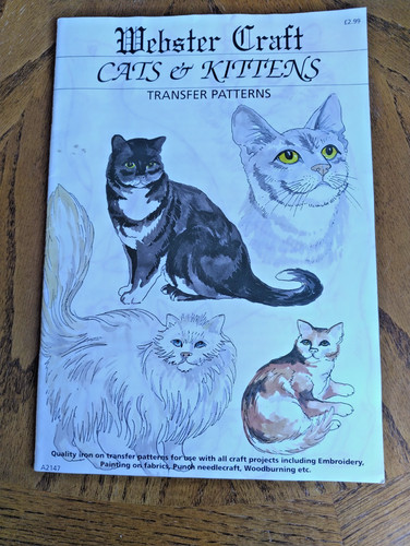 Vintage iron transfers cats - on,