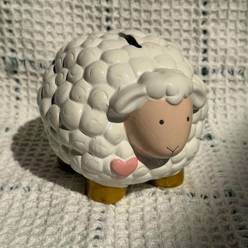 Lamb coin bank ceramic - bank,