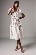 Coast Nude Midi Dress Womens