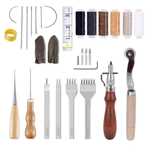 Leather working tools kit - working,