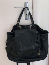 KIPLING SOFT  LEATHER BACKPACK/RUCKSACK WITH  MONKEY CHARM  - BLACK