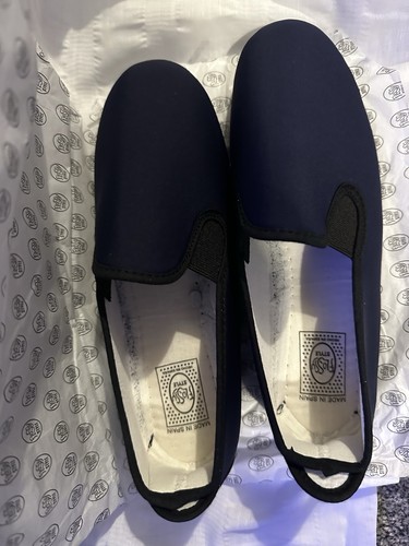 Navy shoes flat plimsolls - flat,