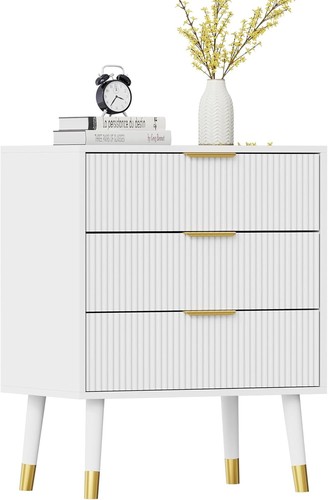 Modern fluted chest - of, drawers