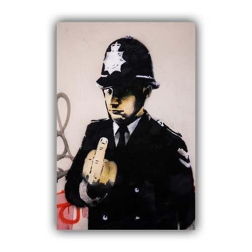 Banksy canvas street - street, wall
