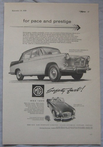 1959 magnette iii mga - mg,