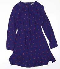NEXT Womens Blue Viscose Blend Size 6   Ladybugs