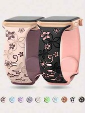 Floral Engraved Bands for