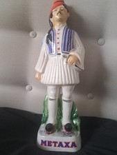Metaxa Brandy Or Ouzo Ceramic Bottle, Greek Soldier Figure