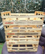 Wooden Stackable Storage Crate Hamper Vintage Rustic Vegetable Tray, Crafts