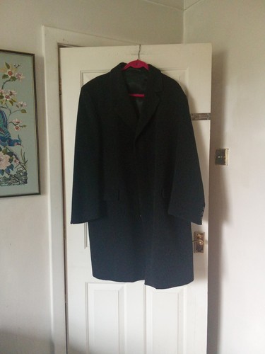 Mens vintage black wool - wool, 1960s