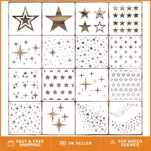 Pcs star stencil - 16-pcs,
