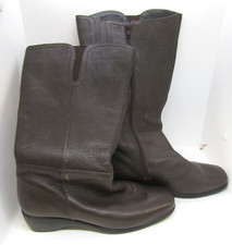 Brown Leather Below-Knee Boots, in Size 6UK