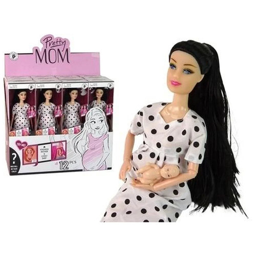 Pregnant doll white - white, with