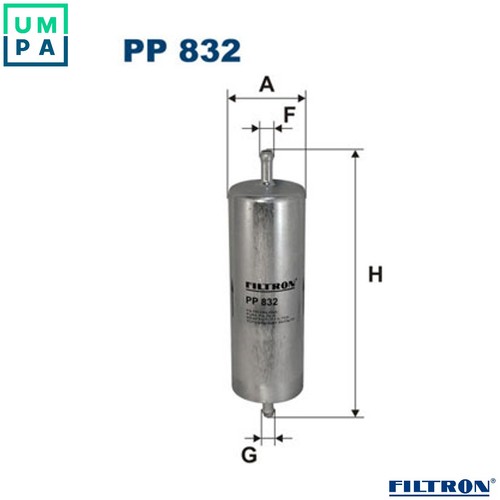 Fuel filter 832 for - filter, pp