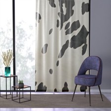 Cow Skin Print Window Curtain | Contemporary and Rustic Farmhouse Decor 