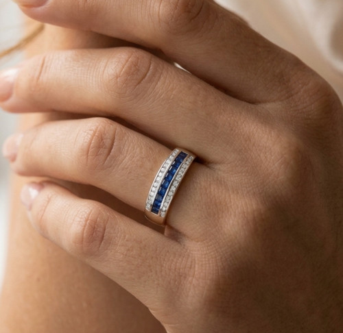 9ct white gold sapphire and - gold,