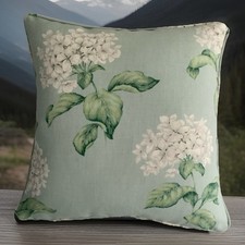A 16 Inch Cushion Cover In Laura Ashley Heligan Eau De Nil Fabric