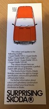 Surprising Skoda Colour and Trim guide foldout sales marketing Brochure 105 120