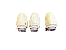 3 x Used Boss Thermostatic Radiator Valve TRV Head Only