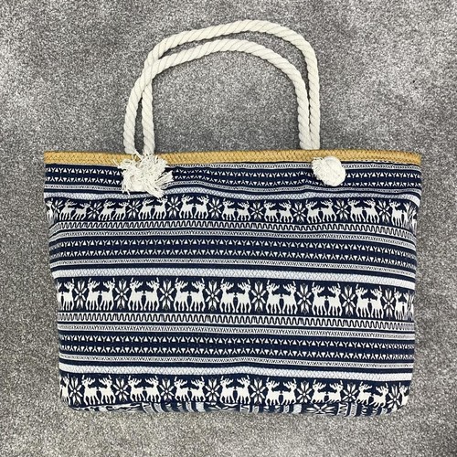 Navy reindeer knit - navy, big