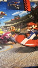 Mario Kart Wii Single Duvet Bedding & Pillow Reversible Nintendo Kids Room Luigi