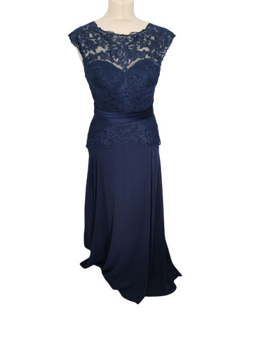 Mark lesley navy lace evening - lesley,