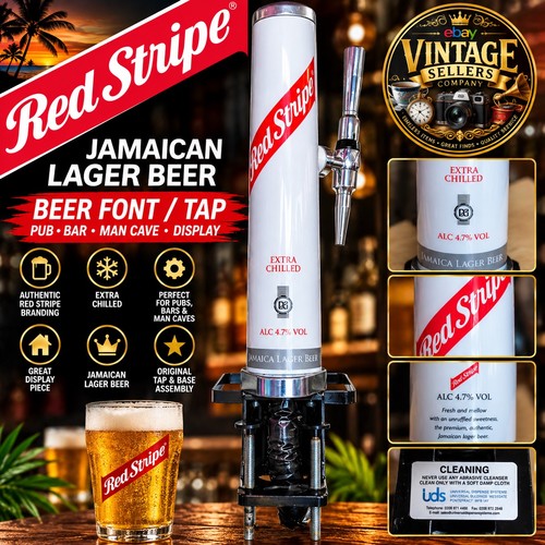 Red stripe jamaican lager beer - red,