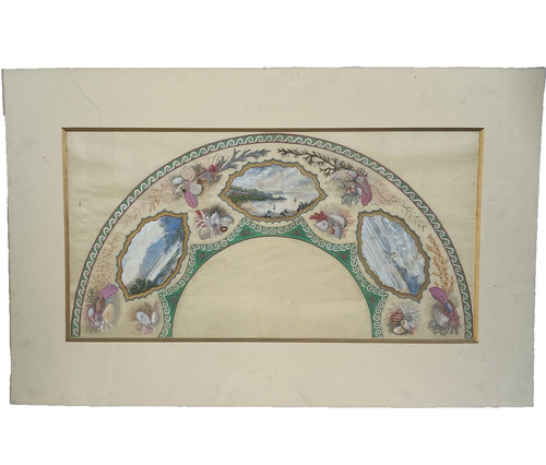 Antique french silk - silk, fan