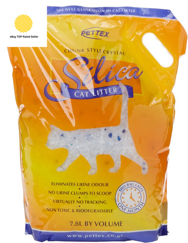 Silica cat litter granules - silica,