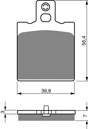 Brake disc pads - pads, r/h