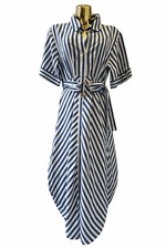 Zara Blue White Striped Shirt