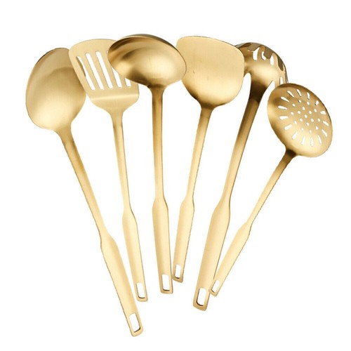 Gold cooking utensils - utensils, set