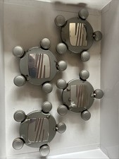 SEAT Genuine Alloy Wheel Centre Caps Set X4 Silver Chrome 1po601149