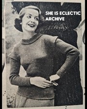 Vtg 1952 Knitting Pattern Hug