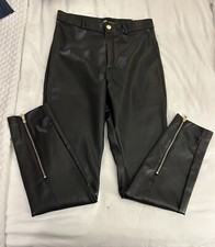 New Zara Size L Black Faux