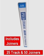 2x SL-10 joiners & SL-100 Full box 25 Yds Peco Wooden Sleeper Flexi Track (23m)