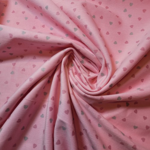 Pink hearts corduroy baby - hearts,
