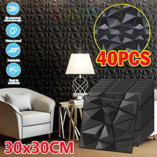 40PCS Modern Decorative Wall Panel 3D Wall-Decor PVC Panels Cladding Panels*Home