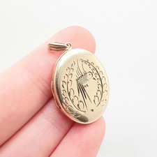 Vintage 9ct gold - gold, locket