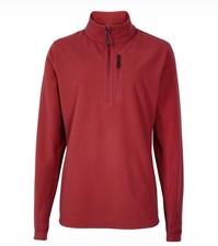 Rohan Microgrid Zip Neck Top Women’s Carissa Red Fleece Light Weight Medium