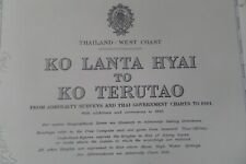 VINTAGE ADMIRALTY CHART KO LANTA HYAI TO KO TERUTAO