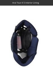 Arai M / L Interior Pad Black For Tour X5  10mm