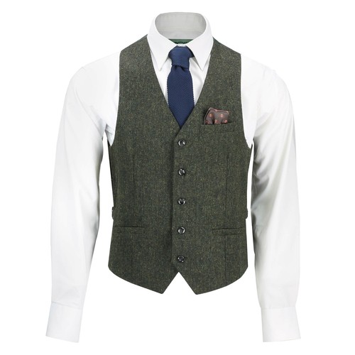 Mens tweed waistcoat vintage - tweed,