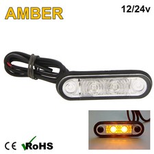 AMBER HELLA STYLE LED FLUSH FIT KELSA BAR MARKER LAMP LIGHT 12v 24v