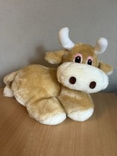 Vintage Mooing Cow Plush Soft Toy 12" Length