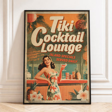 Tiki Cocktail Lounge Wall Art