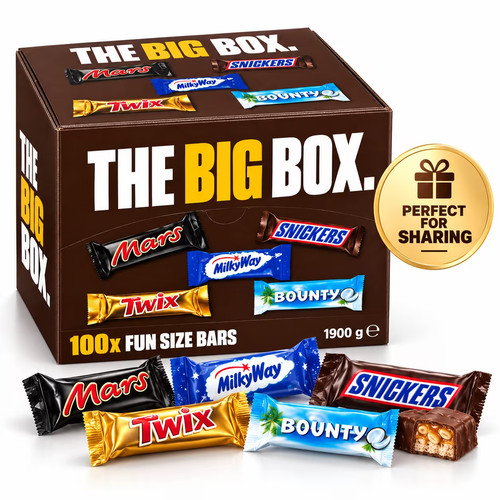Fun size chocolate bars - size,
